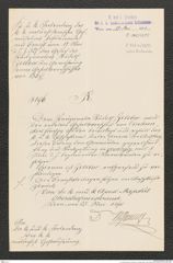 k.k. naturhistorisches Hofmuseum, Intendanzakten 1885-1896 (Hauer), Aktenzahl Z.342.a/1890, Seite 1